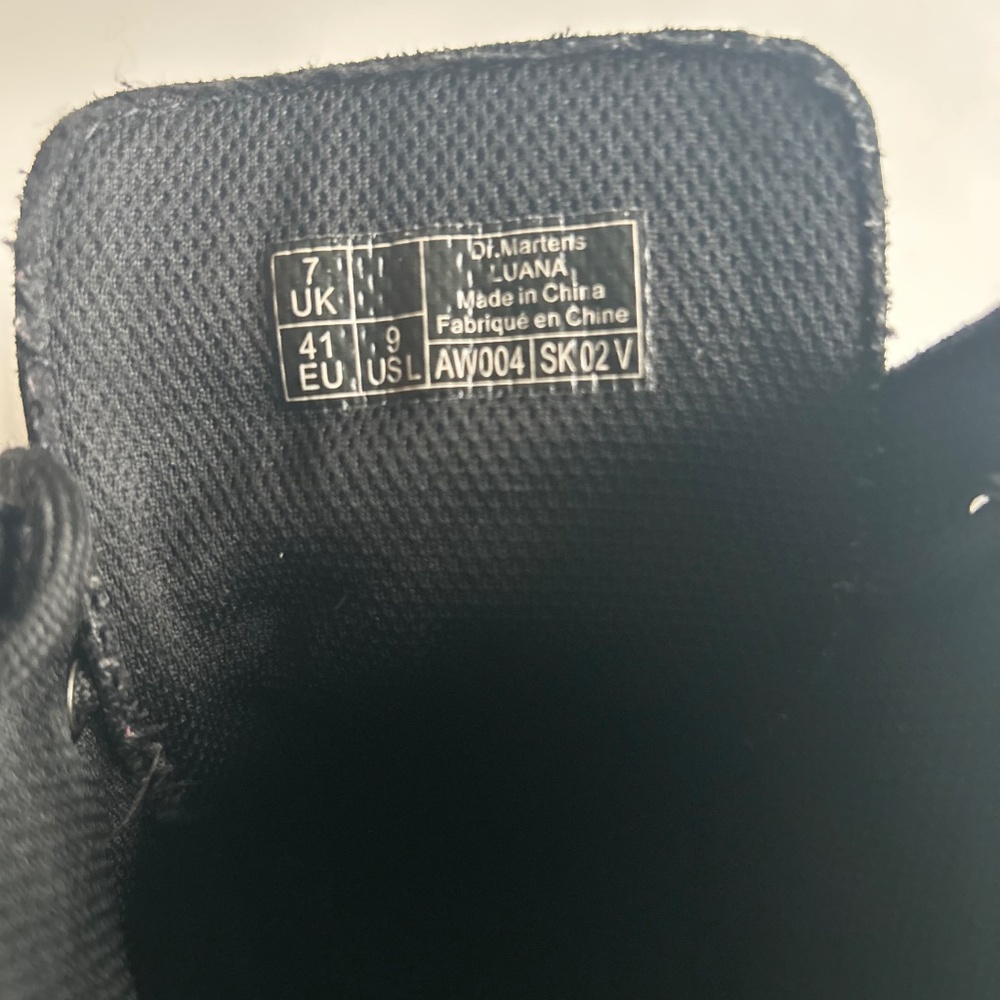 Men’s Dr. Martens Luana Black Leather Combat Boots size 9. - Picture 12 of 14